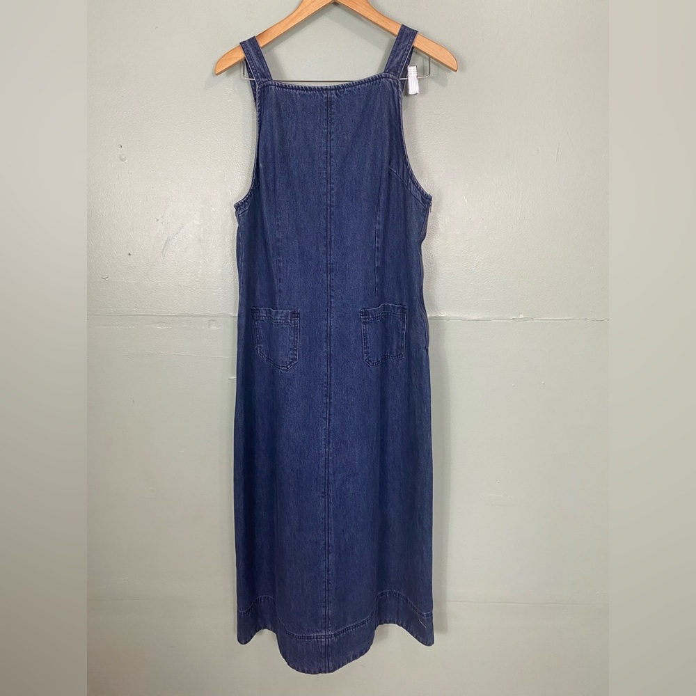 Free People‎ Dex Denim Midi Dress Blue Size Large - Picture 2 of 7